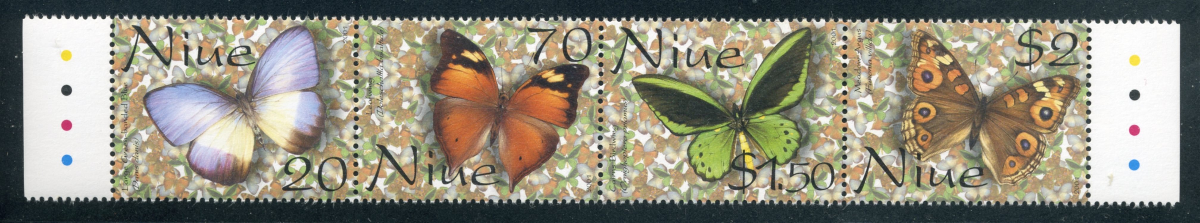 855300) Niue Vierersteifen Nr. 955-958 ** Schmetterlinge 855300) Niue Vierersteifen Nr. 955-958 ** Schmetterlinge