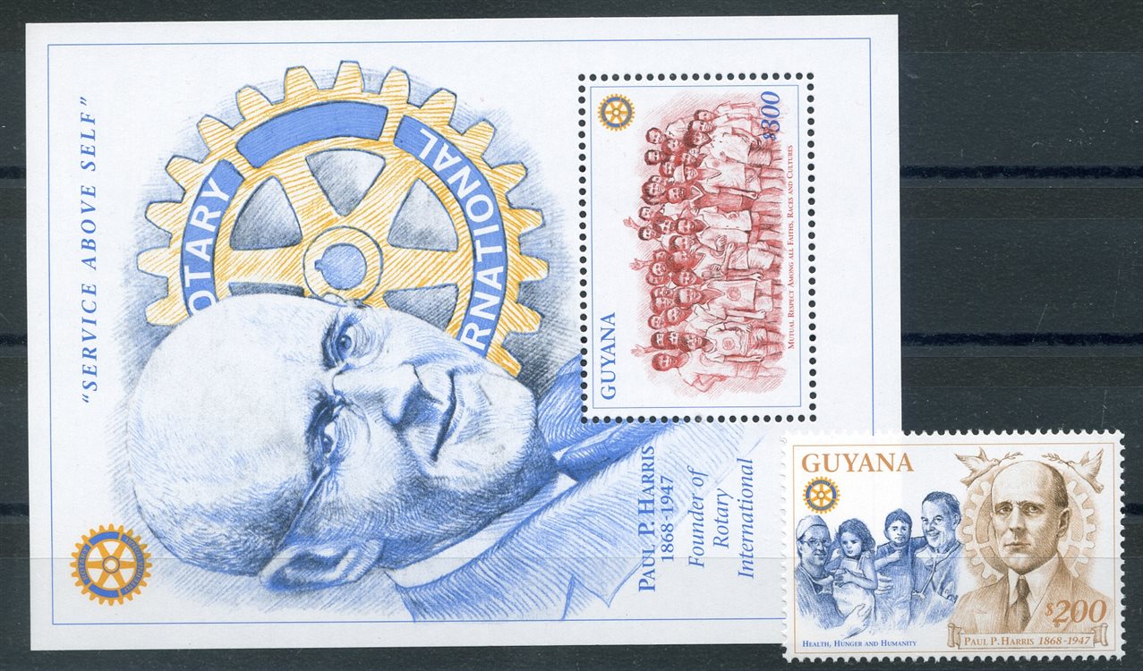 467491) Guyana Nr. 6011 + Block 642 ** Paul Harris